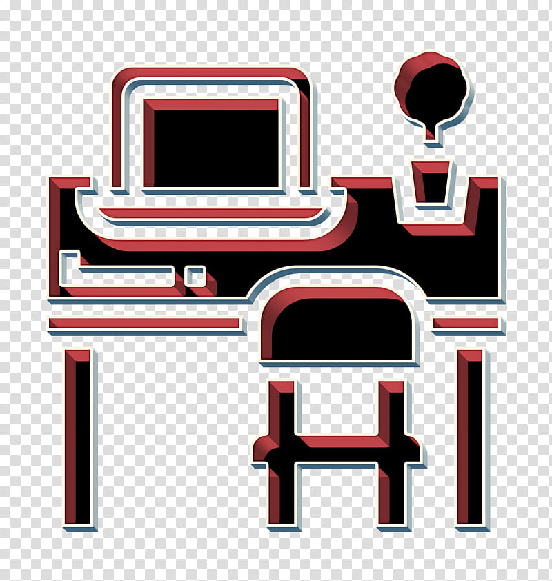 Desk icon Business Essential icon, Furniture, Line, Material Property, Table, Rectangle, Games, Logo transparent background PNG clipart