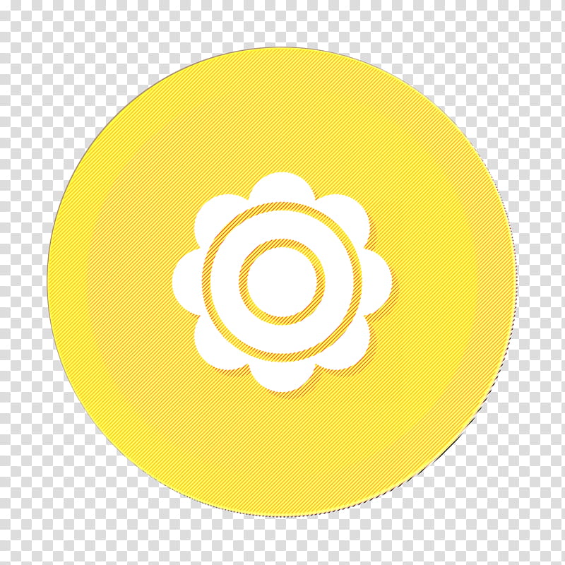 aroma icon blossom icon dsy icon, Flower Icon, Nature Icon, Yellow, Circle, Logo, Symbol transparent background PNG clipart
