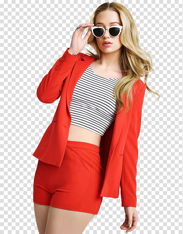 , woman in red suit jacket and shorts transparent background PNG clipart