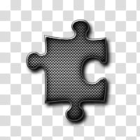 Carbon Fiber Layer Style, gray puzzle piece with shadow transparent background PNG clipart