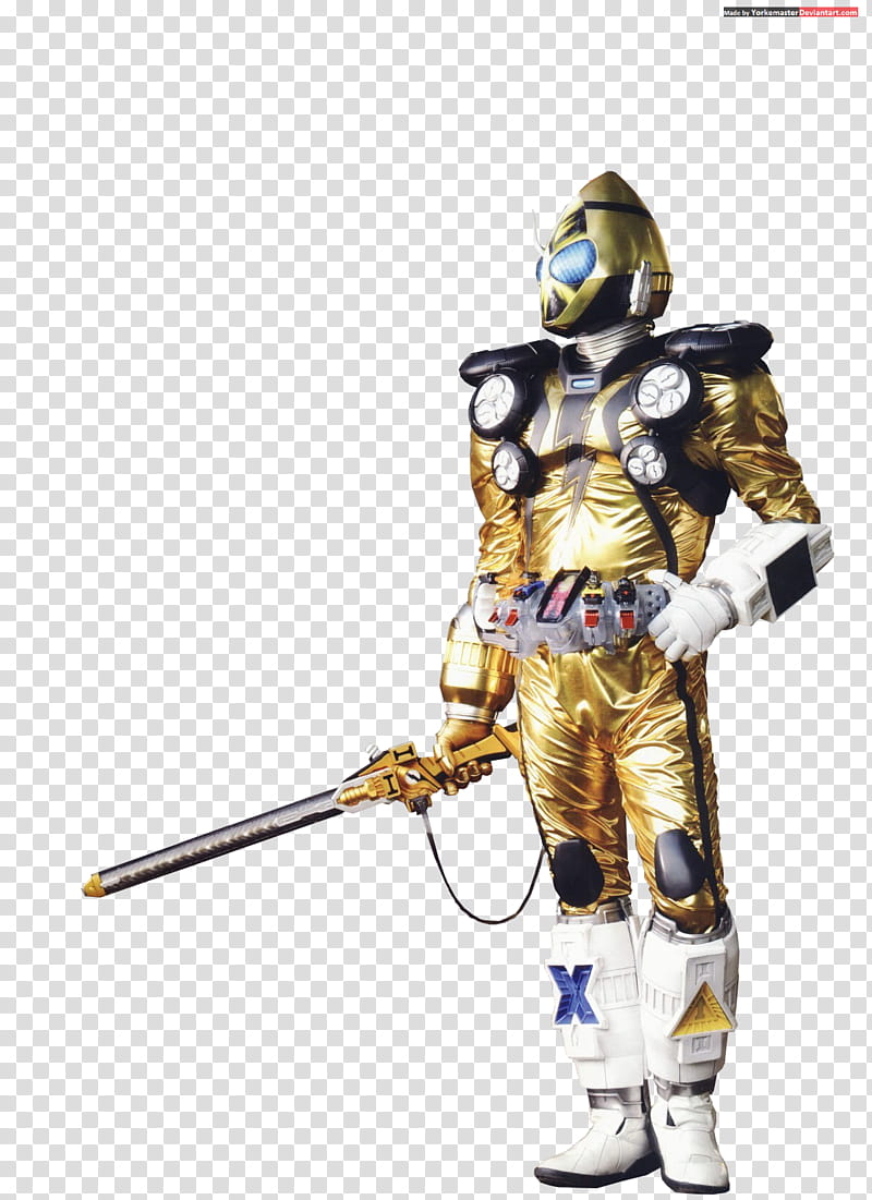 Kamen Rider Fourze Render, person in yellow costume transparent background PNG clipart