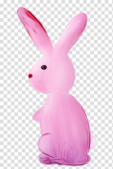 Easter Bunny, Rabbit, Easter
, Pink M, Rabbits And Hares, Animal Figure, Magenta, Toy transparent background PNG clipart