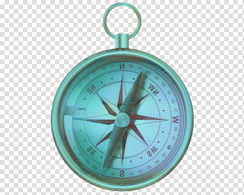 Clock, Compass, Measuring Instrument, Measurement, Aqua, Turquoise, Teal, Jewellery transparent background PNG clipart