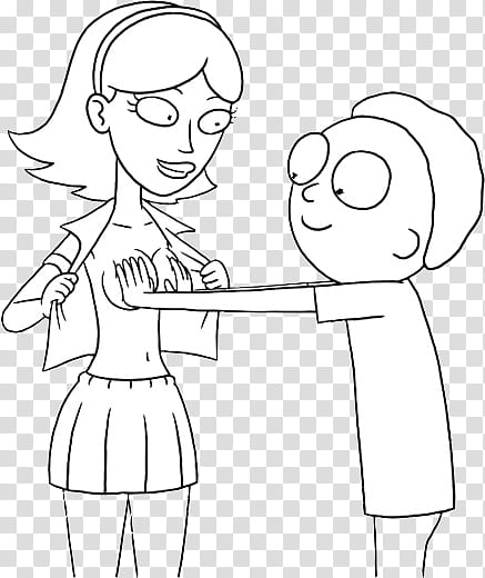 Rick and Morty HQ Resource , man and woman sketch transparent background PNG clipart
