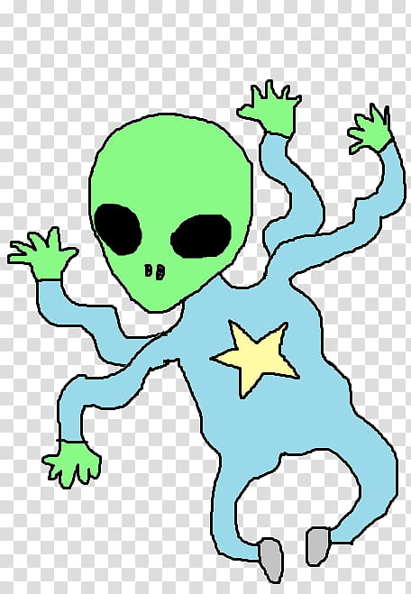 Green aesthetic, green and blue alien illustration transparent background PNG clipart