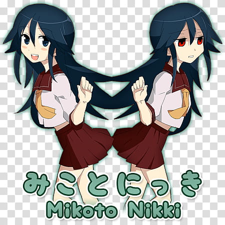 Mikoto Nikki RPG Icon, Mikoto_Nikki_by_Darklephise, blue haired female anime transparent background PNG clipart