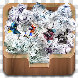 Ampola Final, recycle bin full, white and blue floral textile transparent background PNG clipart