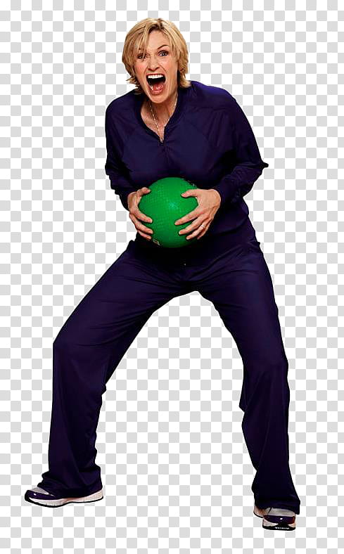 Glee Dodgeballs, woman holding green ball transparent background PNG clipart