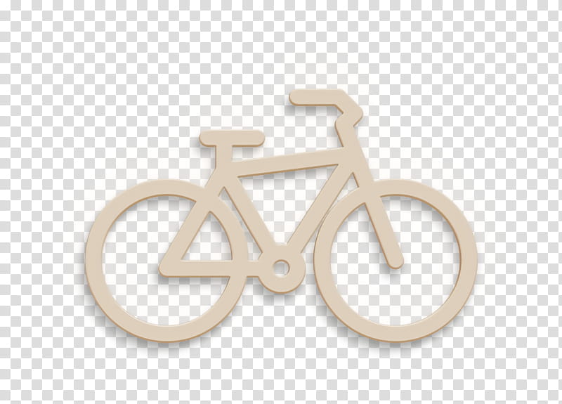 Bicycle icon Transport icon Bike icon, Vehicle, Beige, Symbol, Spoke, Bicycle Handlebar, Metal, Bicycle Part transparent background PNG clipart