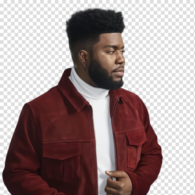 Hair, Khalid, Singer, Beard, Jacket, Maroon, Textile, Hairstyle transparent background PNG clipart