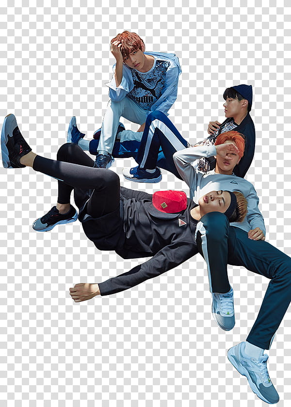 four men lying on floor transparent background PNG clipart