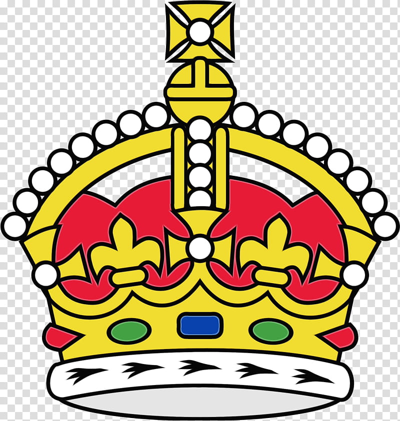 Cartoon Crown, Watercolor, Paint, Wet Ink, Crown Jewels Of The United Kingdom, St Edwards Crown, Monarch, Tudor Crown transparent background PNG clipart