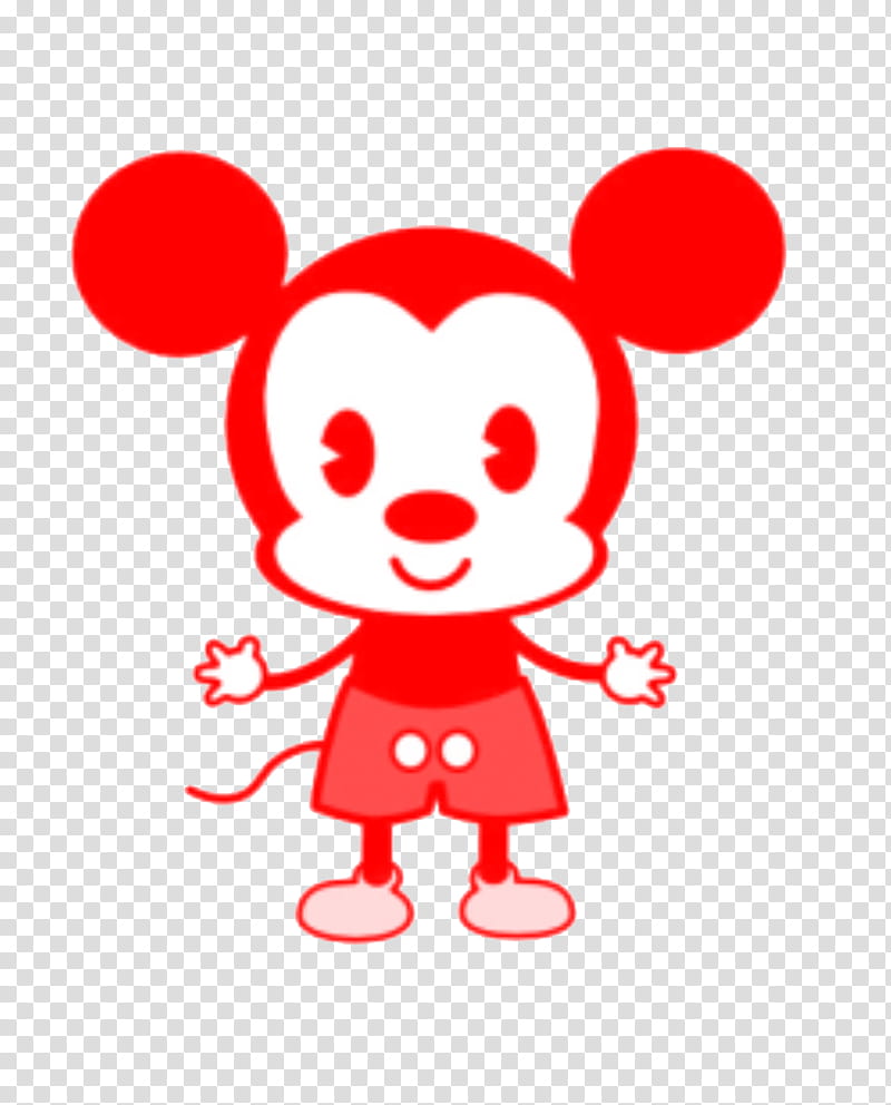 WATCHERS, red illustration of Mickey Mouse transparent background PNG clipart