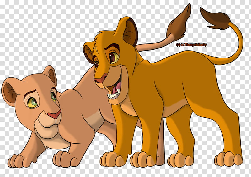 Nala and Simba transparent background PNG clipart