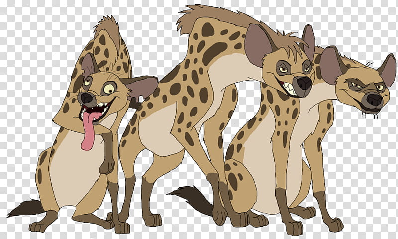Shenzi, Banzai, and Ed in realistic colors transparent background PNG clipart