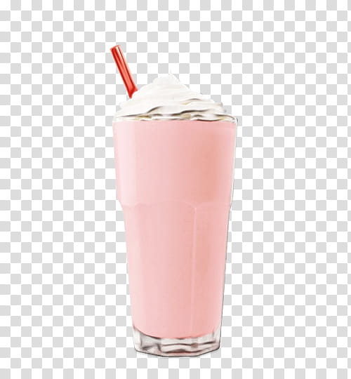 Milkshake, Watercolor, Paint, Wet Ink, Pink, Drink, Smoothie, Nonalcoholic Beverage transparent background PNG clipart