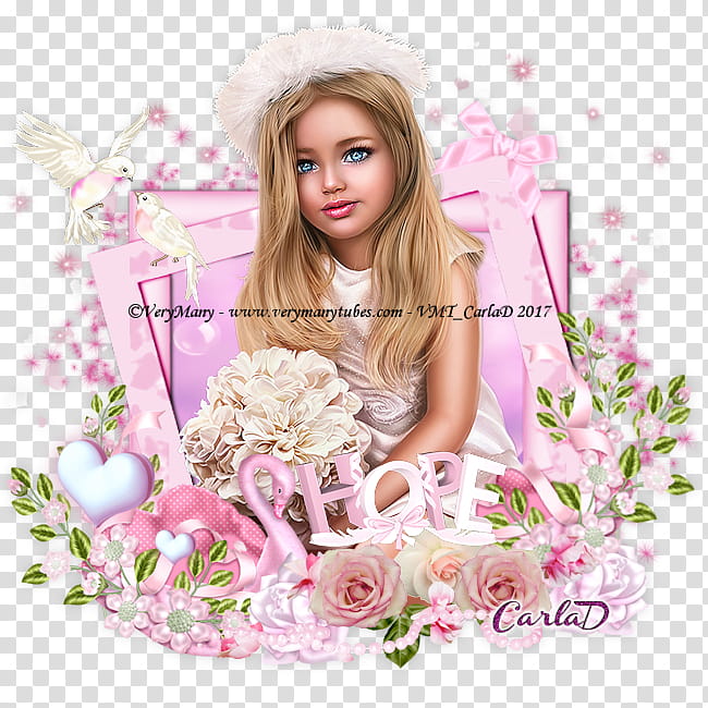 Pink Flower, Rose, Tube, Model, Doll, Child, Beauty, Blond transparent background PNG clipart