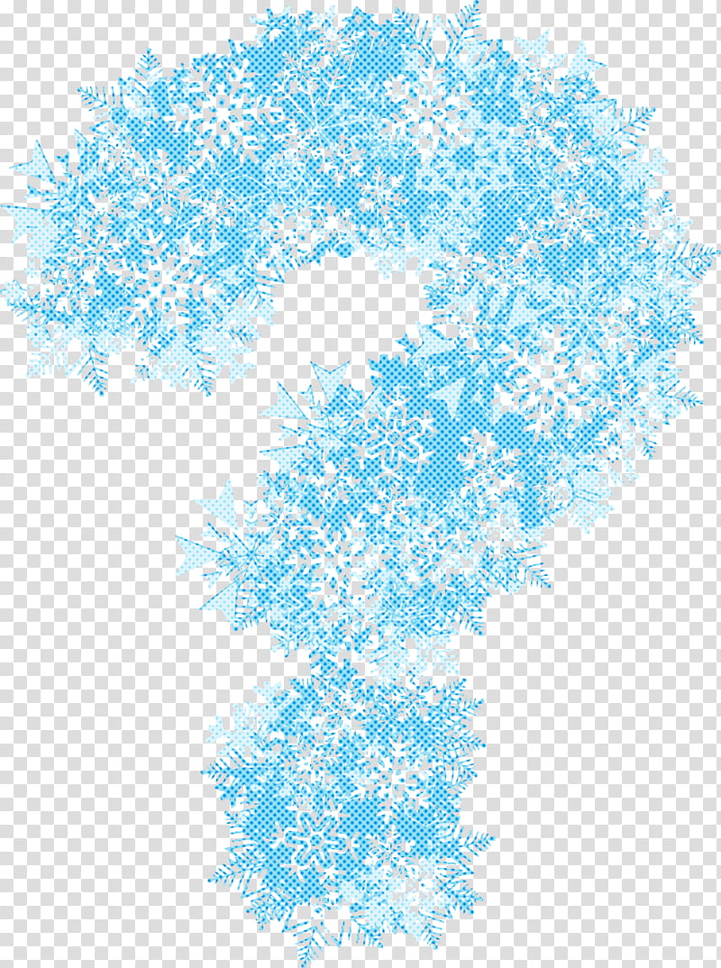 Snowflake, Question Mark, Cartoon, Blue, Aqua transparent background PNG clipart