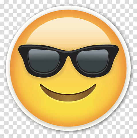 EMOJI STICKER , sunglasses emoji transparent background PNG clipart