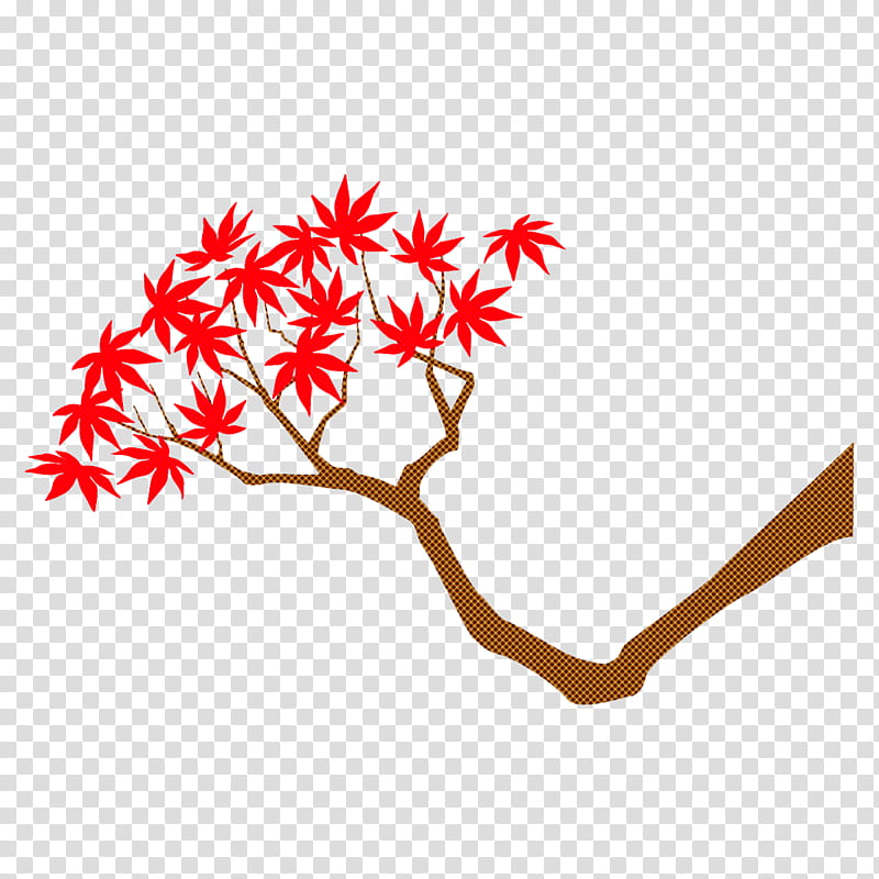 maple branch maple leaves autumn tree, Fall, Red, Leaf, Plant, Flower transparent background PNG clipart