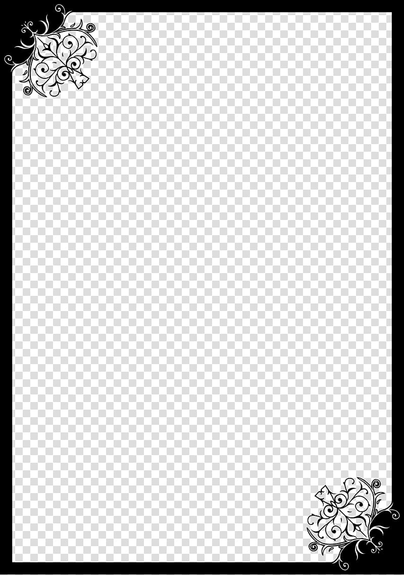 Original Kuroshitsuji Borders, black frame transparent background PNG clipart
