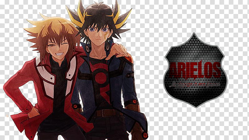 RENDER Jaden and Yusei YU GI OH transparent background PNG clipart