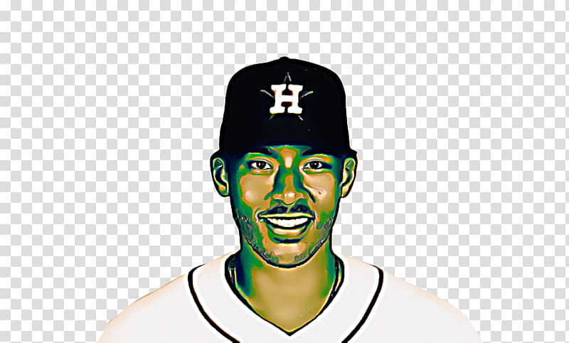 Hair, Carlos Correa, Houston Astros, Tshirt, Drawing, Facial Hair, Hat, Player transparent background PNG clipart