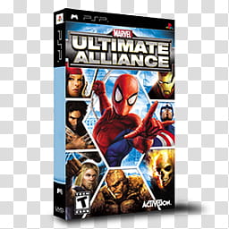 PSP Games Boxed  , Marvel, Ultimate Alliance transparent background PNG clipart