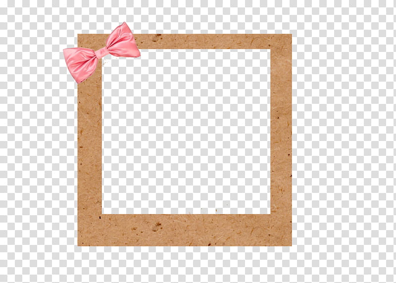 , brown frame with pink bow transparent background PNG clipart