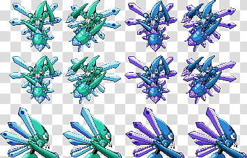 Brand New Pokemon-Syclant, blue and green characters illustration transparent background PNG clipart