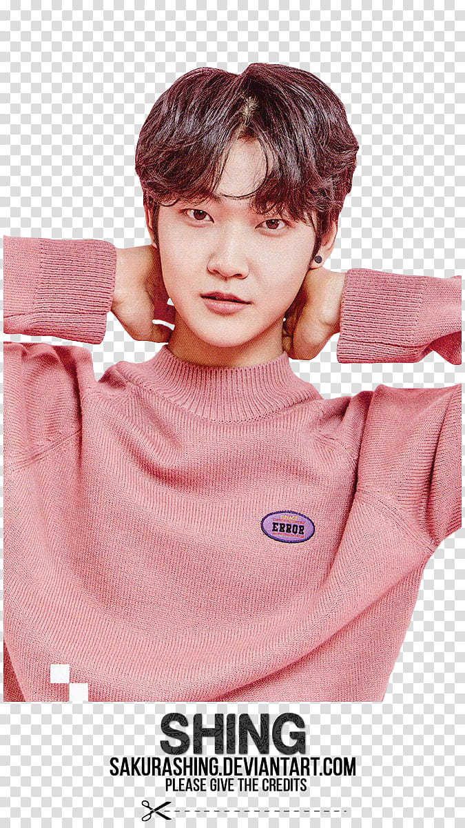 THE BOYZ pt , Shing wearing pink sweater transparent background PNG clipart