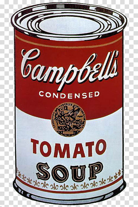 red Campbell's tomato soup can transparent background PNG clipart