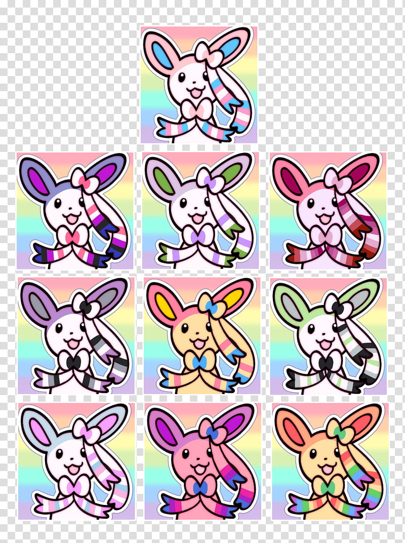 Free Pride Sylveon icons transparent background PNG clipart