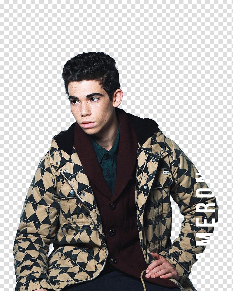 Cameron Boyce, man wearing brown jacket transparent background PNG clipart