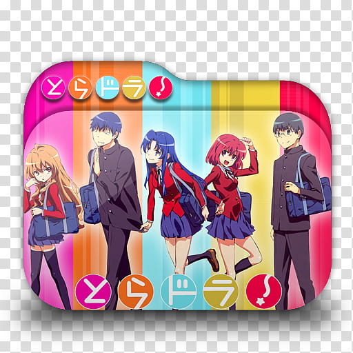 Toradora Anime Folder Icon, anime characters illustration transparent background PNG clipart