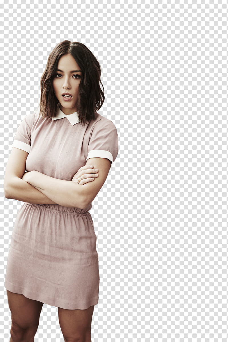 Chloe Bennet, woman folding her arms transparent background PNG clipart