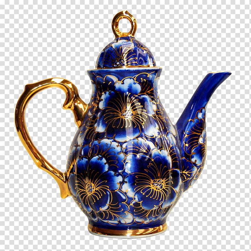 Tea Cobalt Blue, Teapot, Teacup, Drink, Tea Set, Kettle, Porcelain, Saucer transparent background PNG clipart