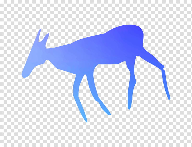 Reindeer, Logo, Antelope, Antler, Silhouette, Electric Blue, Cobalt Blue, Chamois transparent background PNG clipart