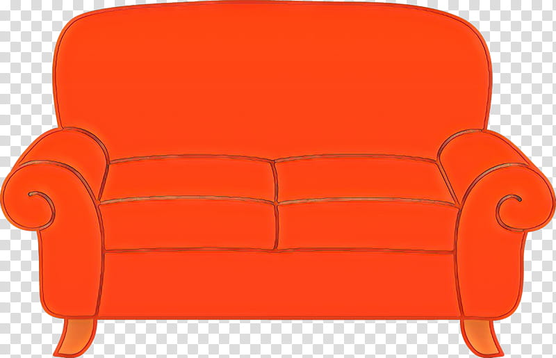 Orange, Cartoon, Furniture, Red, Couch, Chair, Outdoor Sofa, Outdoor Furniture transparent background PNG clipart