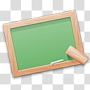 Visual Complete in, brown framed green chalk board artwork transparent background PNG clipart