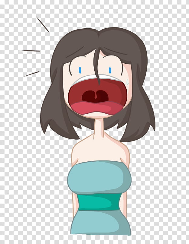 Open wide, female illustration transparent background PNG clipart