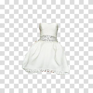 CLOTHING, white floral sweetheart strapless dress transparent background PNG clipart