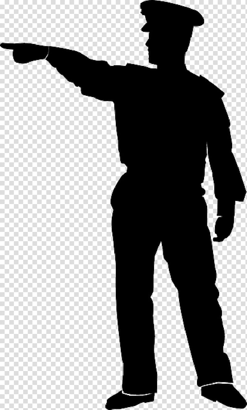 Police, Police Officer, Silhouette, Military Police, Standing transparent background PNG clipart