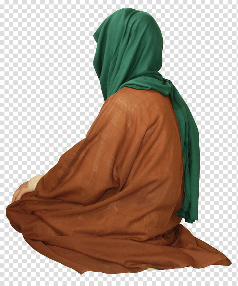 Arab old style clothes , green hijab headscarf transparent background PNG clipart