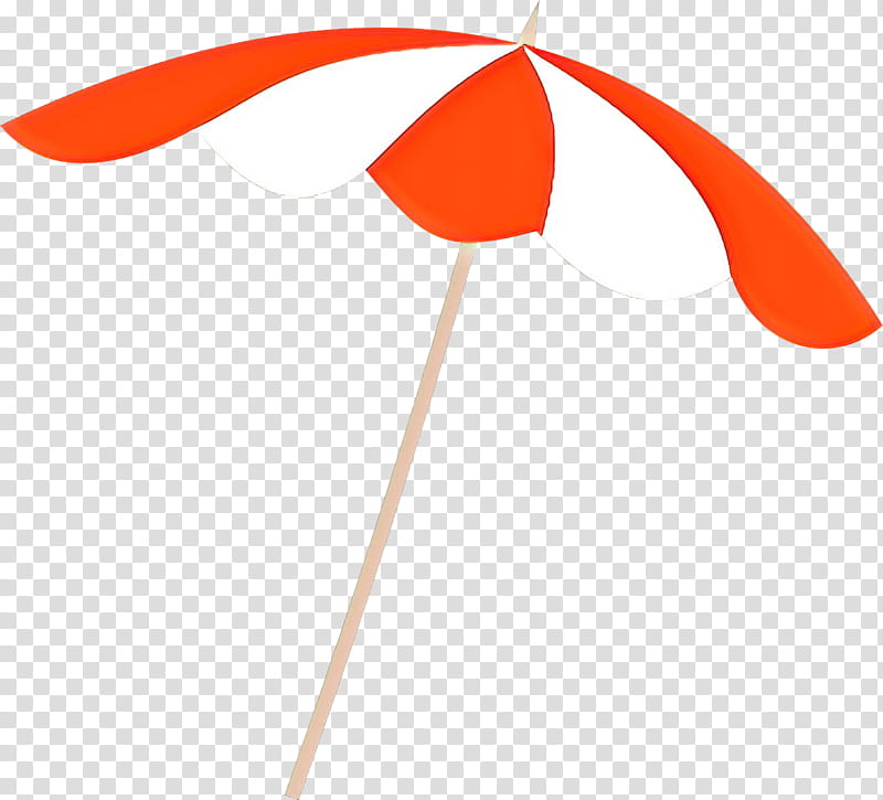 Beach, Umbrella, Orange, Line transparent background PNG clipart