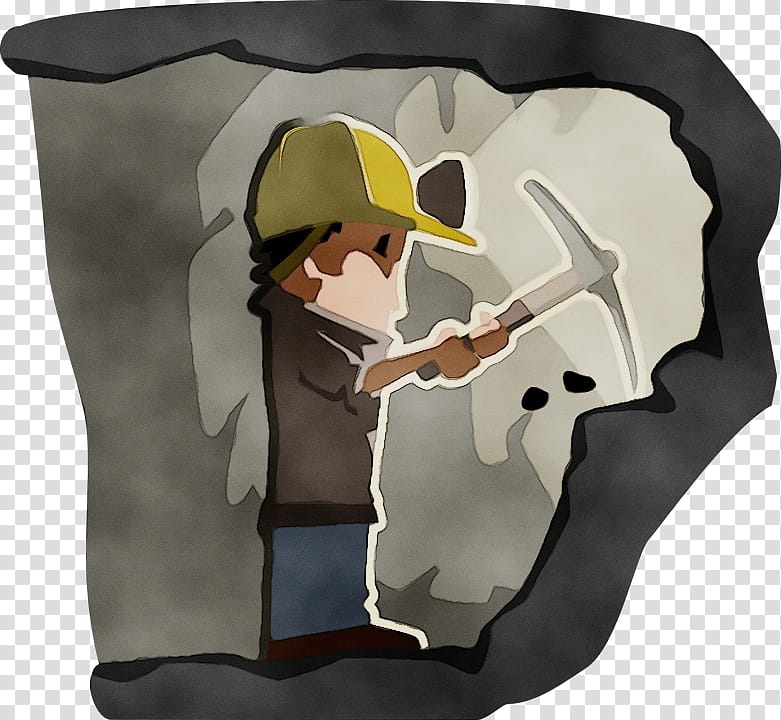 Cartoon Cloud, Watercolor, Paint, Wet Ink, Mining, Coal Mining, Cloud Mining, Underground Mining transparent background PNG clipart
