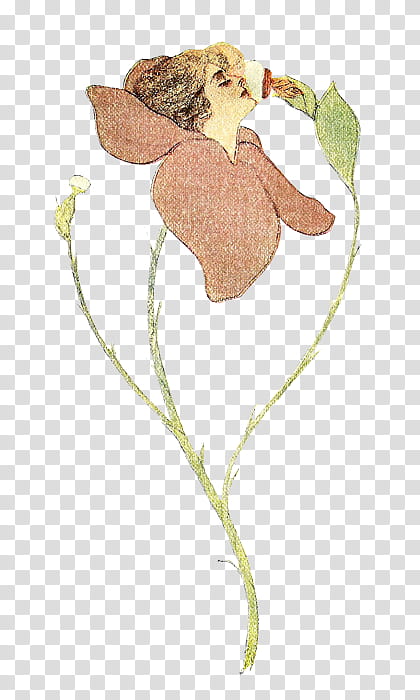 Flower People s, flower with woman's head inside art illustration transparent background PNG clipart