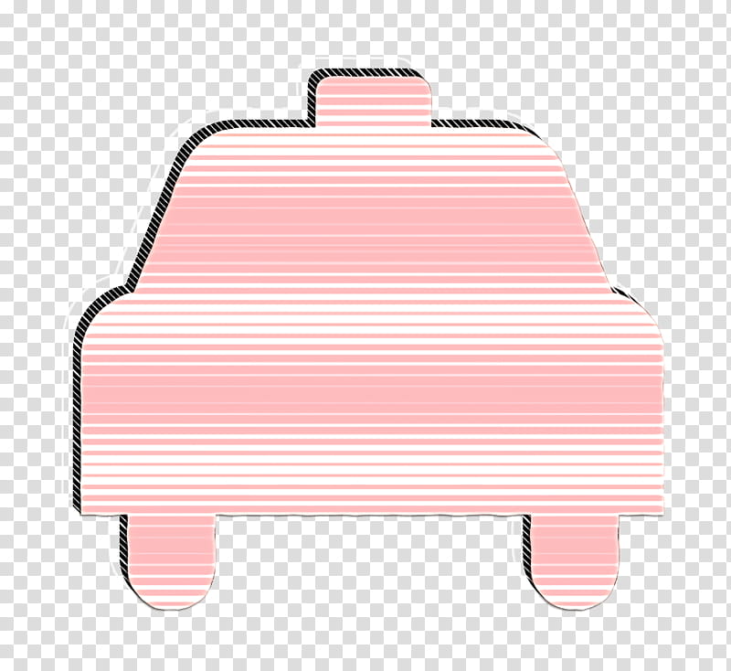 car icon taxi icon, Pink transparent background PNG clipart