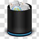 Darkness icon, Trash full, papers in trash bin illustration transparent background PNG clipart