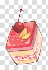 sliced cherry cake transparent background PNG clipart